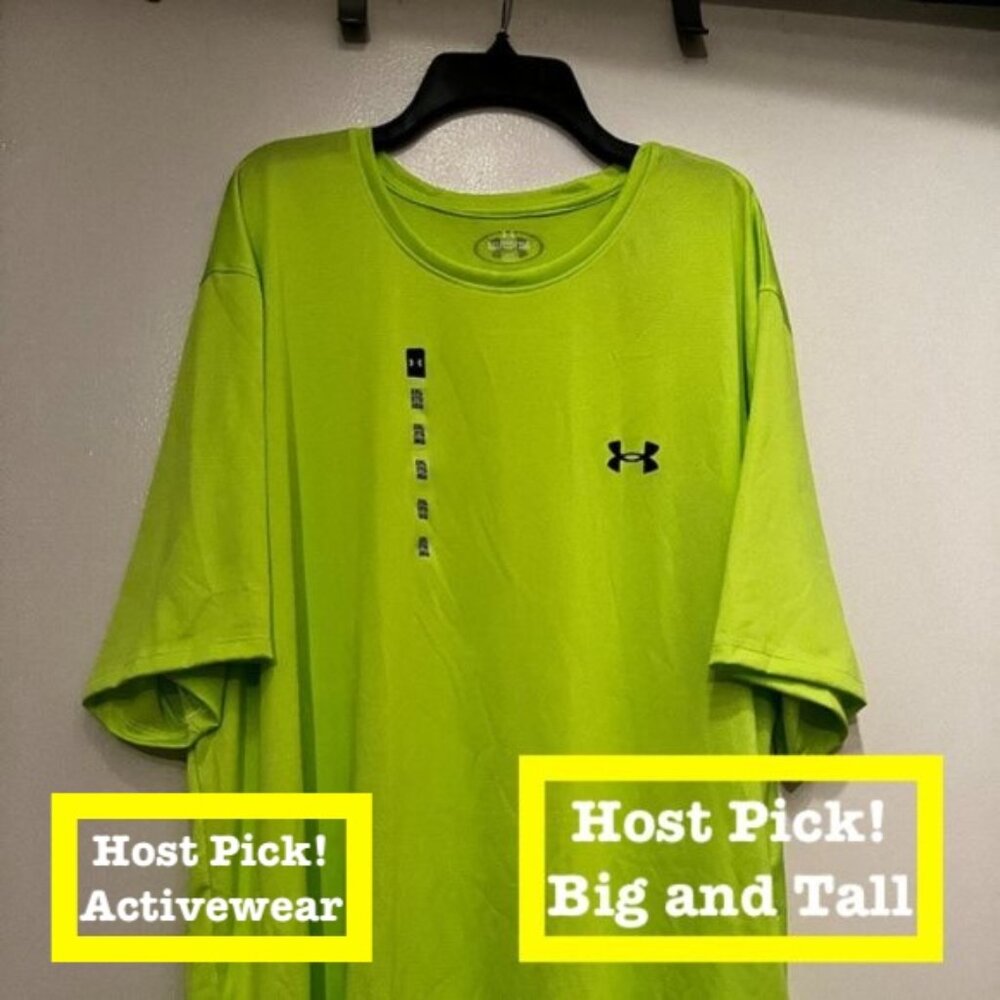Under Armour Men's NWT bright green active loose-fitting active tee (nwt / 2XL)